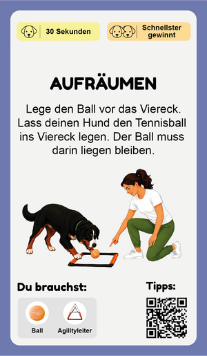 Look at my dog Spielkarte mit QR-Code
